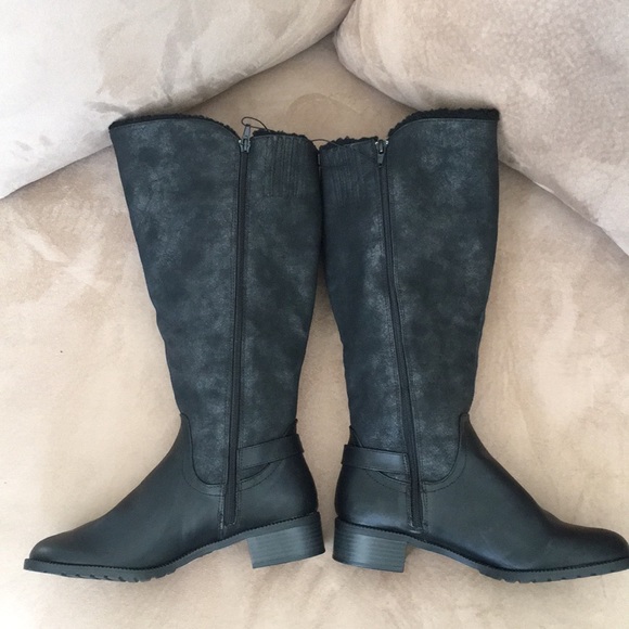 Jasmin Black Knee Length Boots - Picture 4 of 8